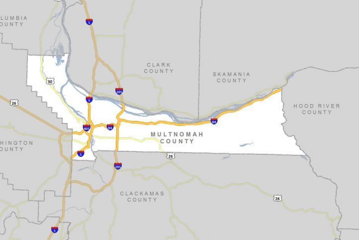 Quận Oregon bản đồ
