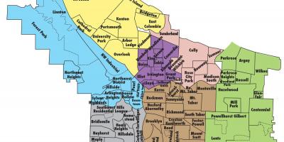 Bản đồ của Portland và khu vực xung quanh