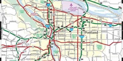 Bản đồ của Portland khu vực tàu điện ngầm