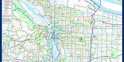 Bản đồ của Portland xe đạp